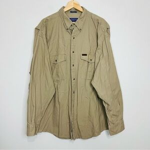Pendleton Khaki Chino Outdoor Utility Button Up XL
